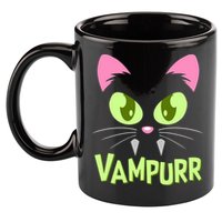 Halloween Vampurr Funny Cat 11oz C Handle Ceramic Mug
