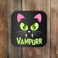 Halloween Vampurr Funny Cat Coaster