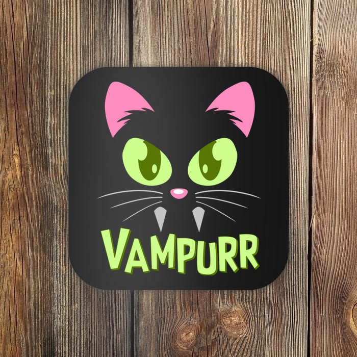 Halloween Vampurr Funny Cat Coaster