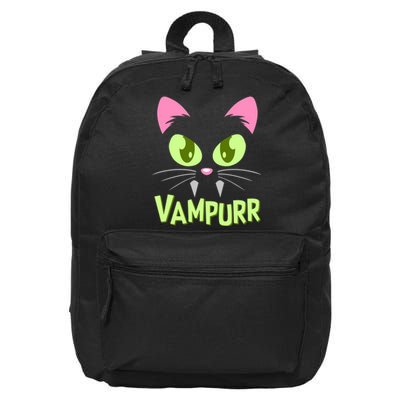 Halloween Vampurr Funny Cat 16 in Basic Backpack