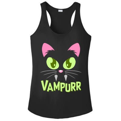 Halloween Vampurr Funny Cat Ladies PosiCharge Competitor Racerback Tank