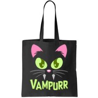 Halloween Vampurr Funny Cat Tote Bag