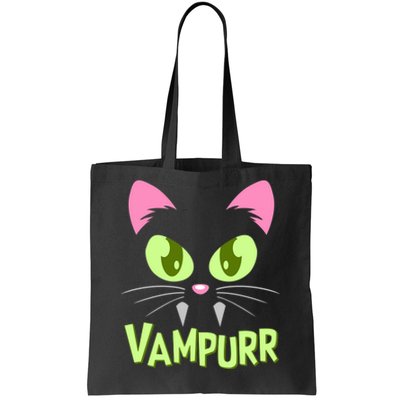 Halloween Vampurr Funny Cat Tote Bag