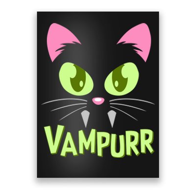 Halloween Vampurr Funny Cat Poster