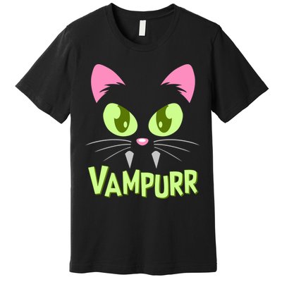 Halloween Vampurr Funny Cat Premium T-Shirt