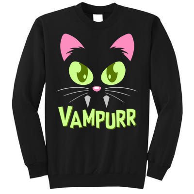 Halloween Vampurr Funny Cat Tall Sweatshirt