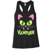 Halloween Vampurr Funny Cat Women's Racerback Tank