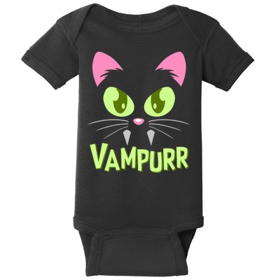 Halloween Vampurr Funny Cat Baby Bodysuit