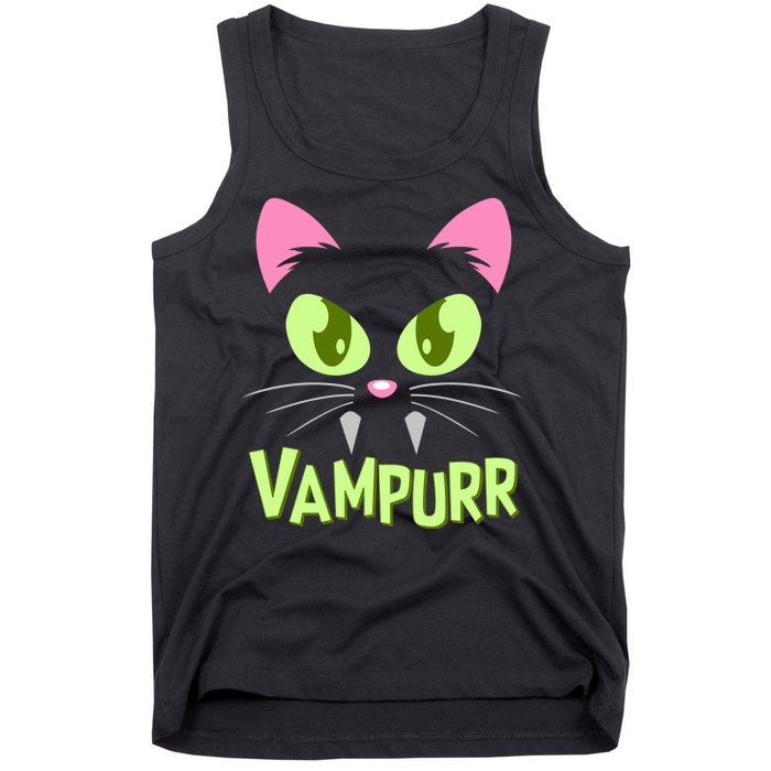 Halloween Vampurr Funny Cat Tank Top