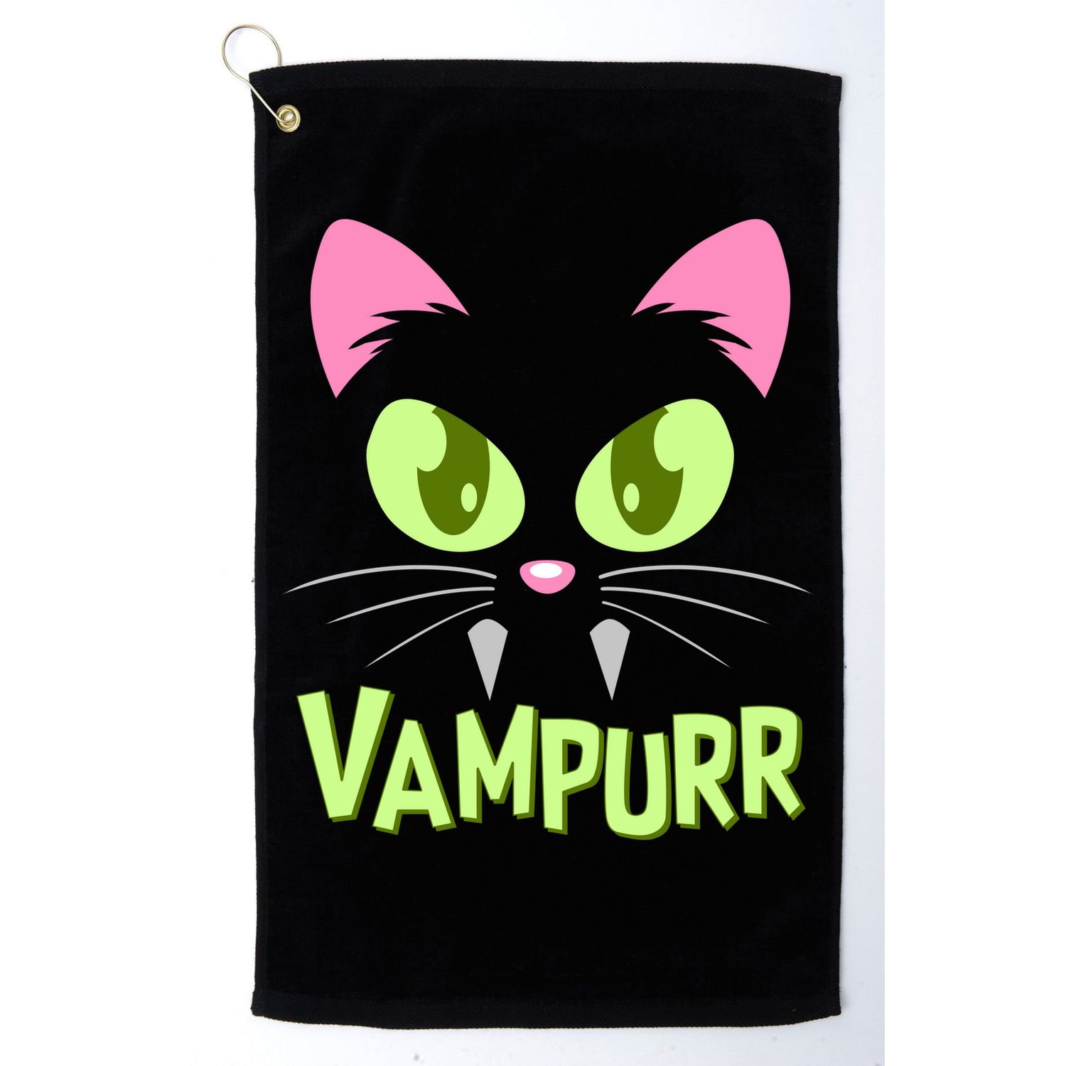 Halloween Vampurr Funny Cat Golf Towel