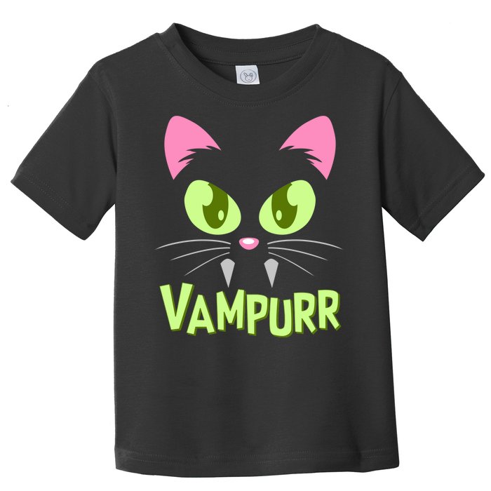 Halloween Vampurr Funny Cat Toddler T-Shirt