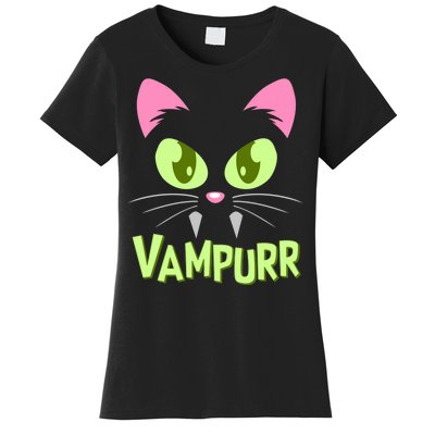 Halloween Vampurr Funny Cat Women's T-Shirt