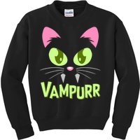 Halloween Vampurr Funny Cat Kids Sweatshirt