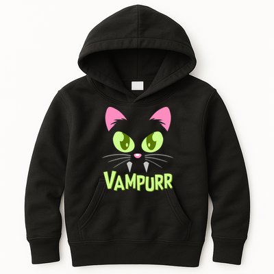 Halloween Vampurr Funny Cat Kids Hoodie