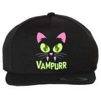 Halloween Vampurr Funny Cat Wool Snapback Cap