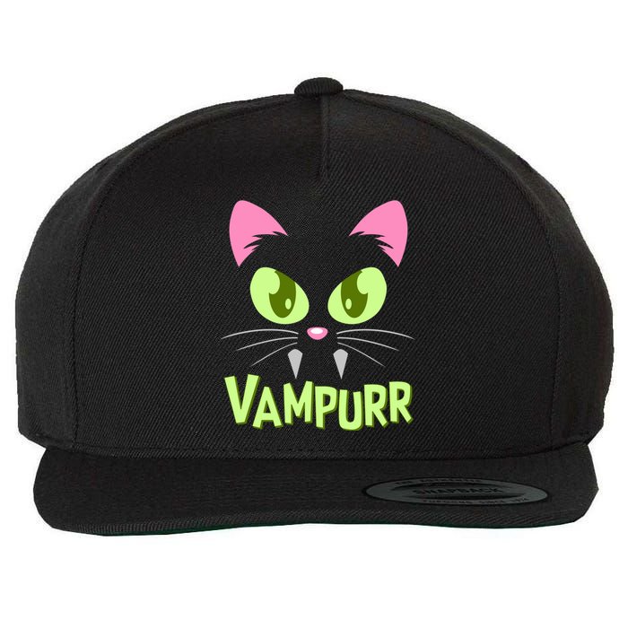 Halloween Vampurr Funny Cat Wool Snapback Cap