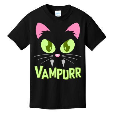 Halloween Vampurr Funny Cat Kids T-Shirt