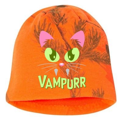 Halloween Vampurr Funny Cat Kati - Camo Knit Beanie