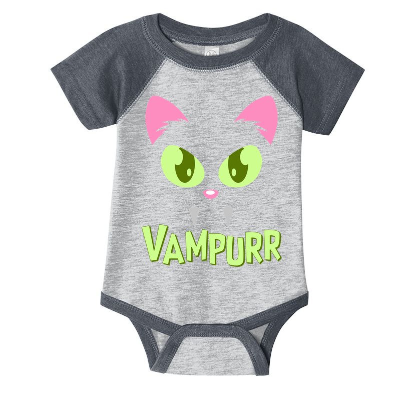Halloween Vampurr Funny Cat Infant Baby Jersey Bodysuit