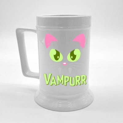 Halloween Vampurr Funny Cat Beer Stein