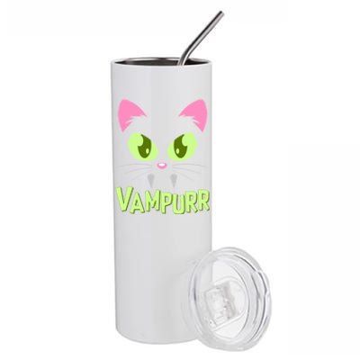 Halloween Vampurr Funny Cat Stainless Steel Tumbler