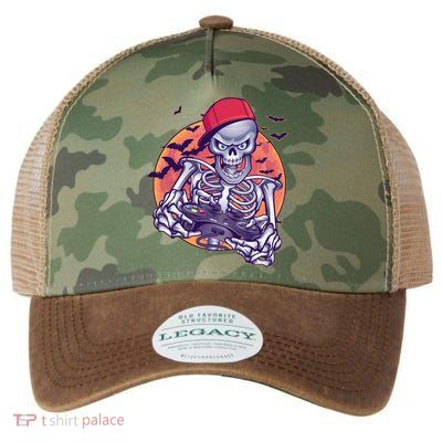 Halloween Video Gamer Skeleton Legacy Tie Dye Trucker Hat
