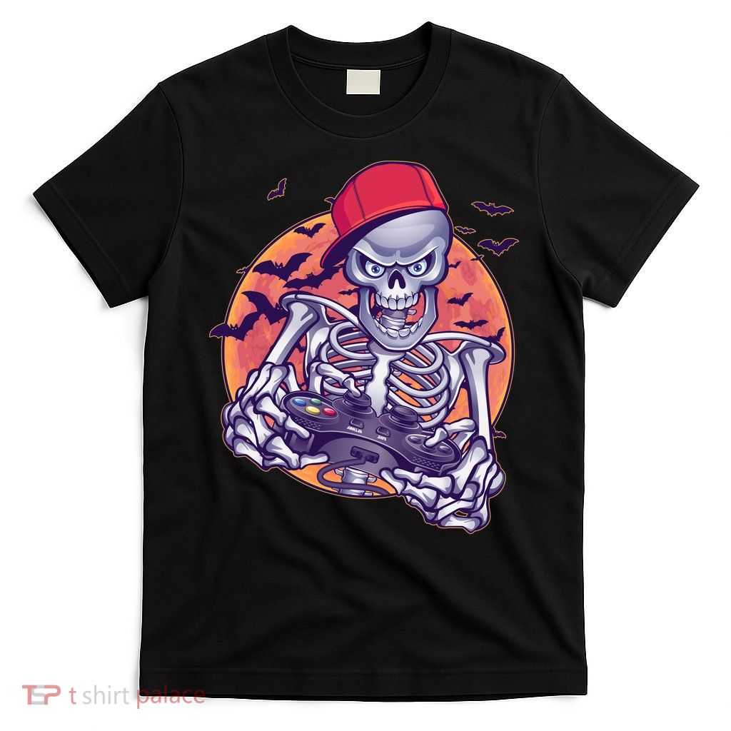 Halloween Video Gamer Skeleton T-Shirt