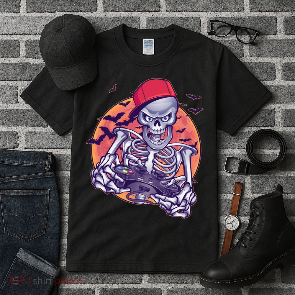 Halloween Video Gamer Skeleton Tall T-Shirt