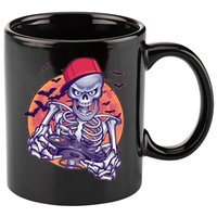 Halloween Video Gamer Skeleton 11oz C Handle Ceramic Mug