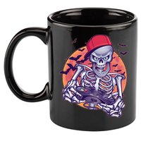Halloween Video Gamer Skeleton 11oz C Handle Ceramic Mug