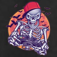 Halloween Video Gamer Skeleton 11oz C Handle Ceramic Mug
