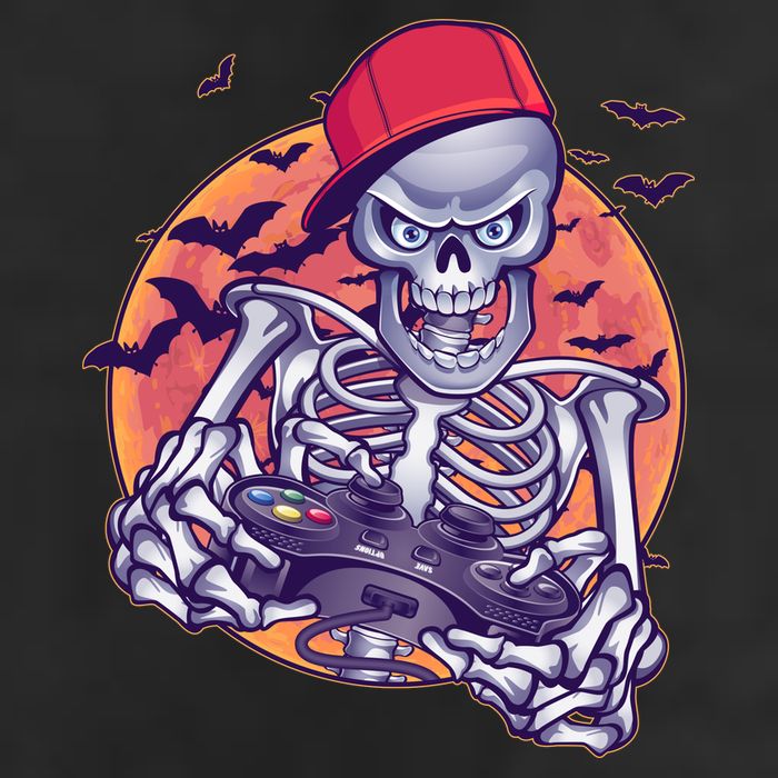 Halloween Video Gamer Skeleton 11oz C Handle Ceramic Mug