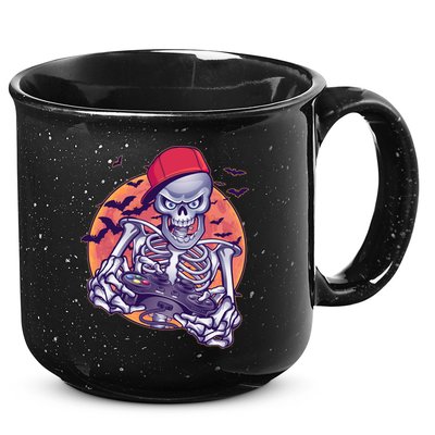 Halloween Video Gamer Skeleton 15oz Campfire Ceramic Mug