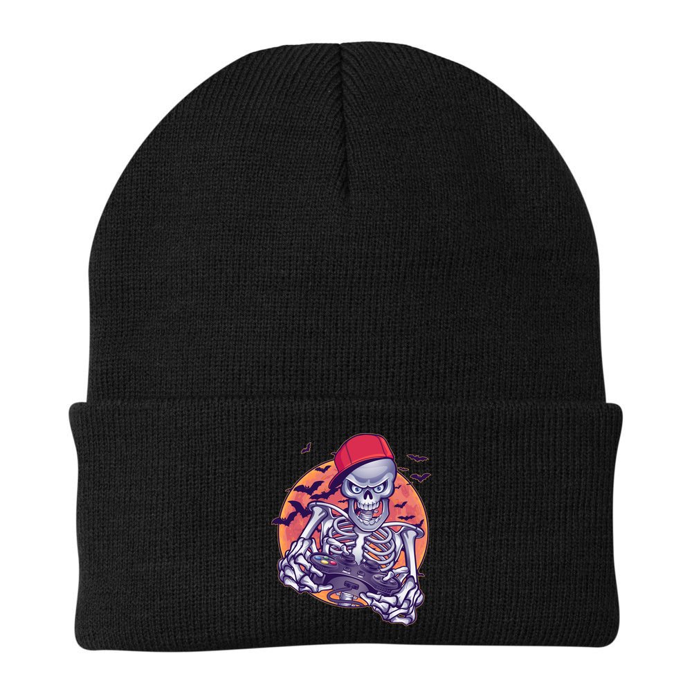 Halloween Video Gamer Skeleton Beanie