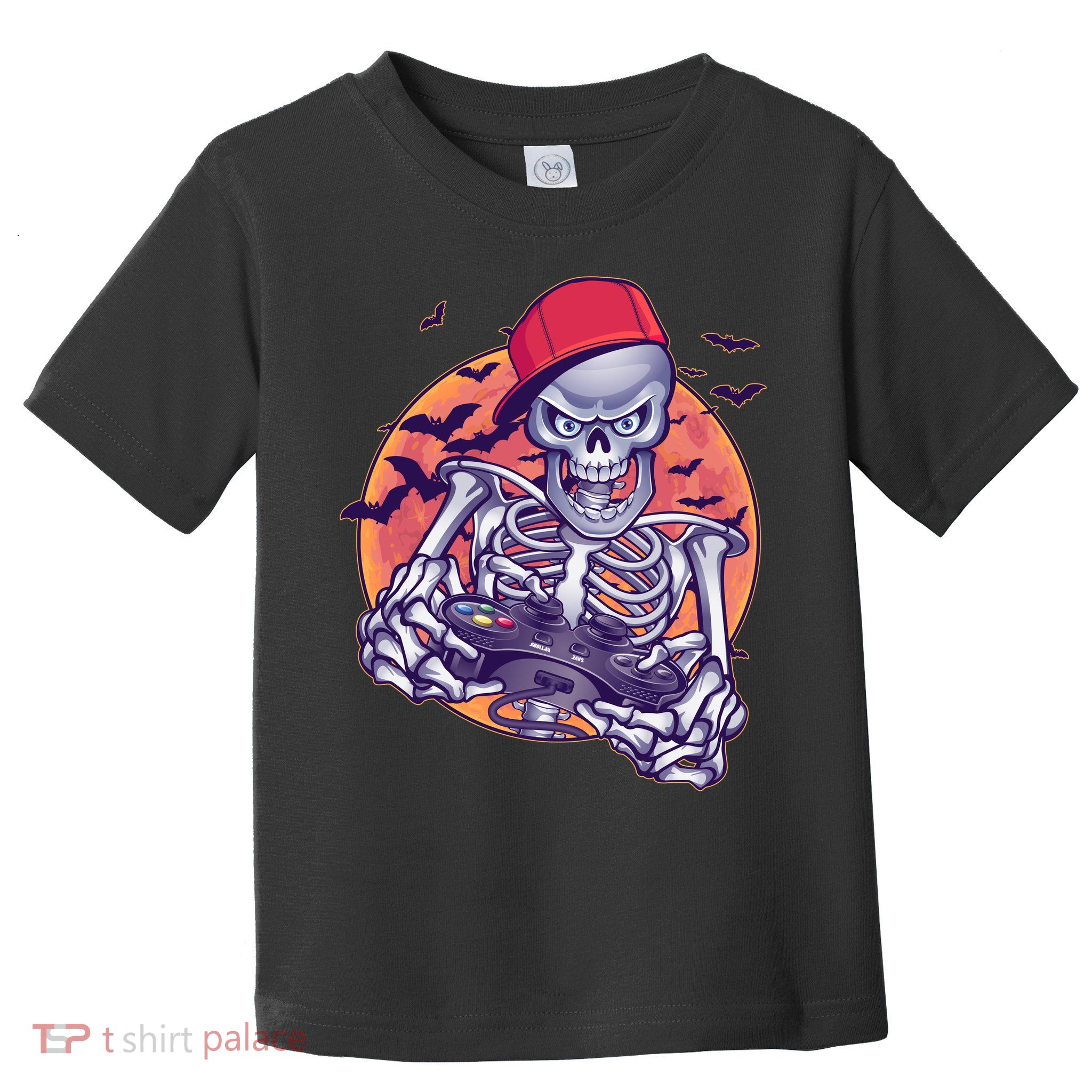 Halloween Video Gamer Skeleton Toddler T-Shirt