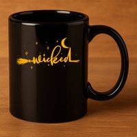 Halloween Wicked Witch Broom 11oz C Handle Ceramic Mug