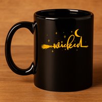 Halloween Wicked Witch Broom 11oz C Handle Ceramic Mug