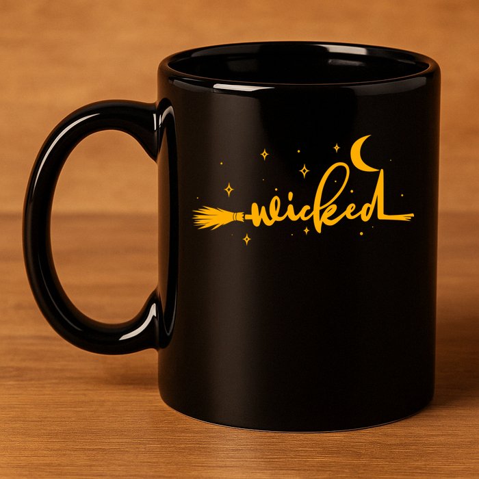Halloween Wicked Witch Broom 11oz C Handle Ceramic Mug