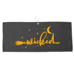 Halloween Wicked Witch Broom Large Microfiber Waffle Golf Towel