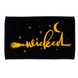 Halloween Wicked Witch Broom Microfiber Hand Towel