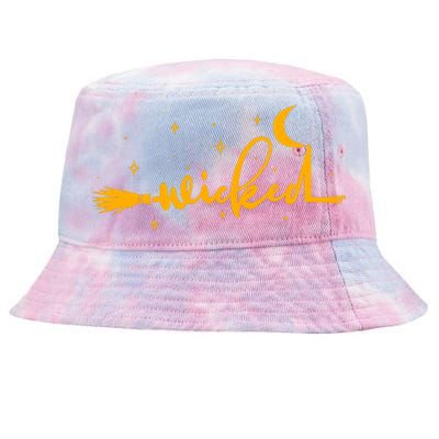 Halloween Wicked Witch Broom Tie-Dyed Bucket Hat