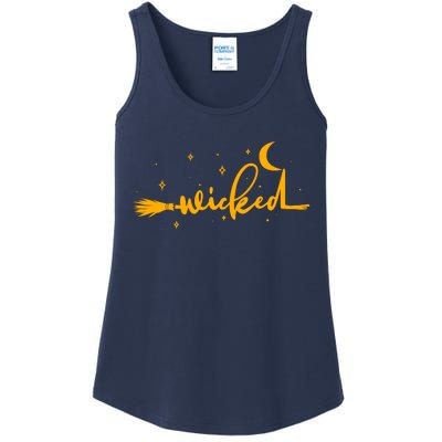 Halloween Wicked Witch Broom Ladies Essential Tank