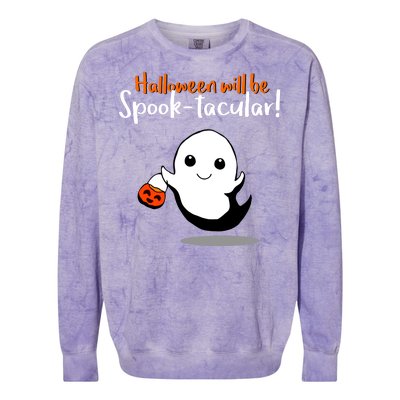 Halloween Will Be Spook-Tacular Colorblast Crewneck Sweatshirt