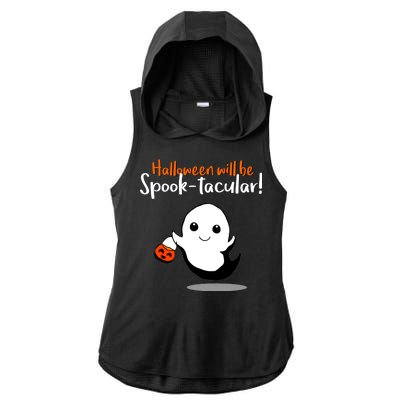 Halloween Will Be Spook-Tacular Ladies PosiCharge Tri-Blend Wicking Draft Hoodie Tank