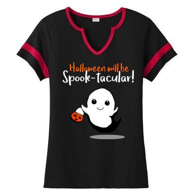 Halloween Will Be Spook-Tacular Ladies Halftime Notch Neck Tee