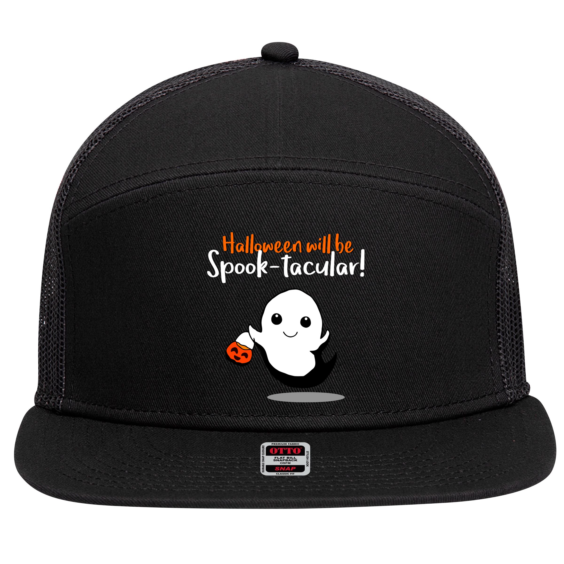 Halloween Will Be Spook-Tacular 7 Panel Mesh Trucker Snapback Hat
