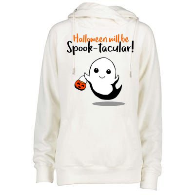 Halloween Will Be Spook-Tacular Womens Funnel Neck Pullover Hood