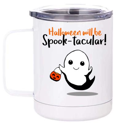 Halloween Will Be Spook-Tacular 12 oz Stainless Steel Tumbler Cup