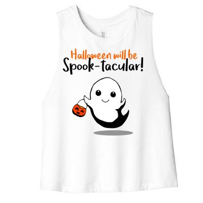 Halloween Will Be Spook-Tacular Women's Racerback Cropped Tank