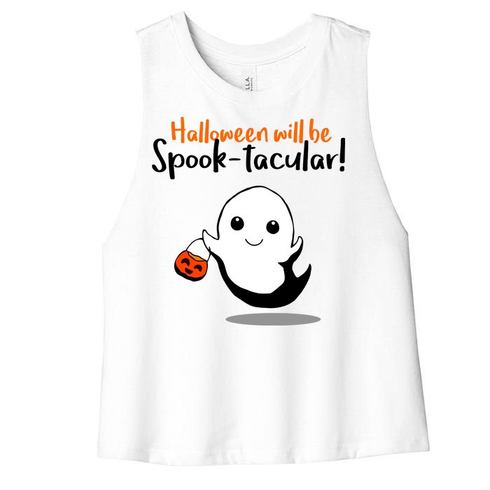 Halloween Will Be Spook-Tacular Women's Racerback Cropped Tank